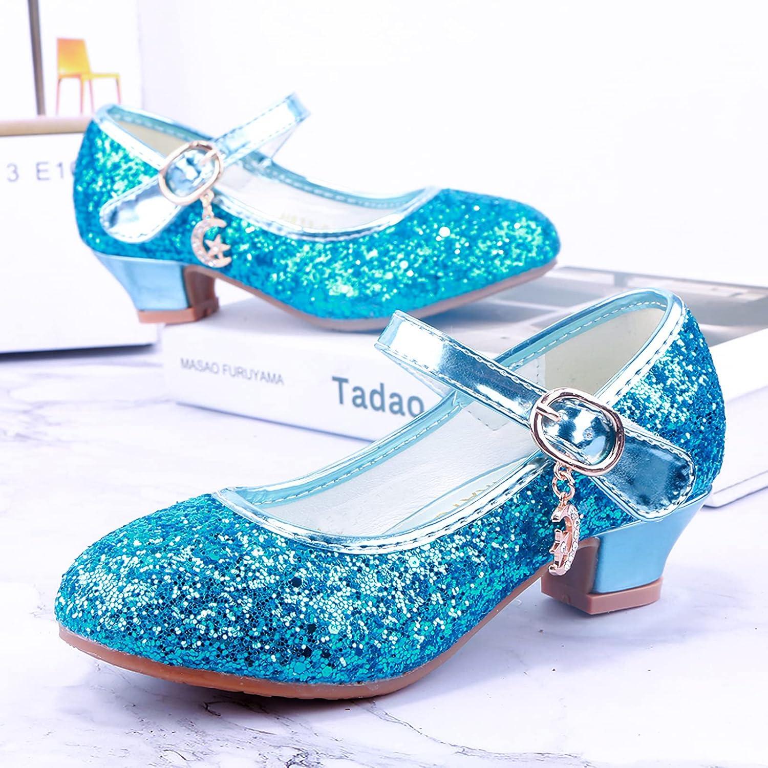 imageGirls Flats Sparkle Party Mary Jane Princess Dress ShoesDarkblue