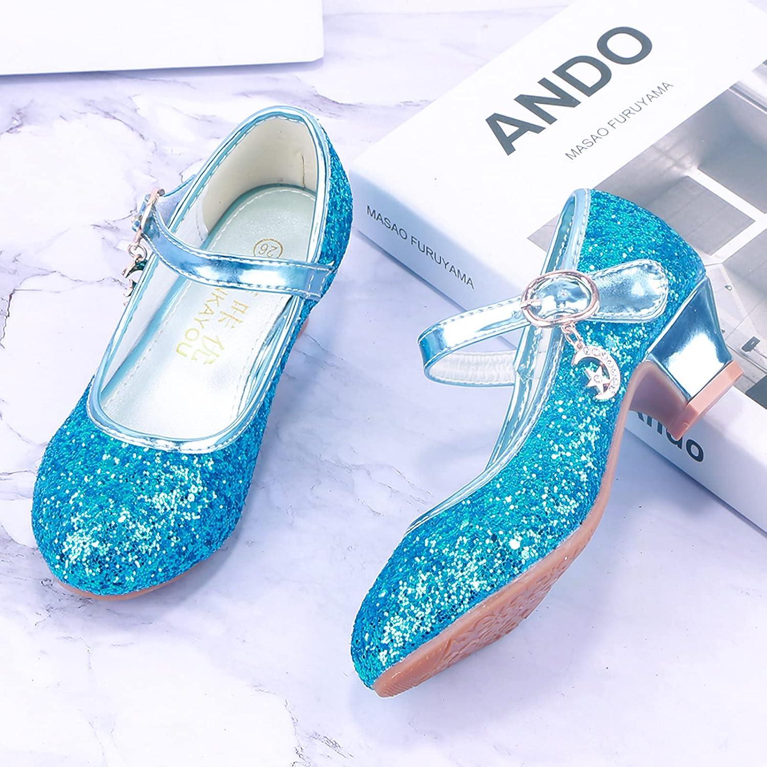 imageGirls Flats Sparkle Party Mary Jane Princess Dress ShoesDarkblue