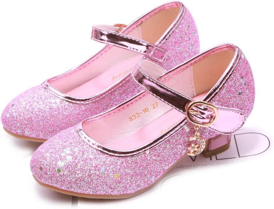 imageGirls Flats Sparkle Party Mary Jane Princess Dress ShoesPink