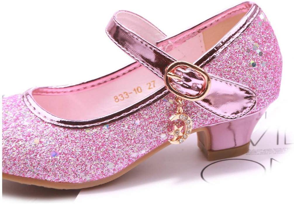 imageGirls Flats Sparkle Party Mary Jane Princess Dress ShoesPink