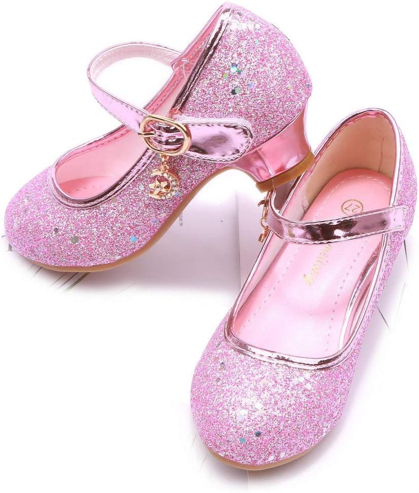 imageGirls Flats Sparkle Party Mary Jane Princess Dress ShoesPink