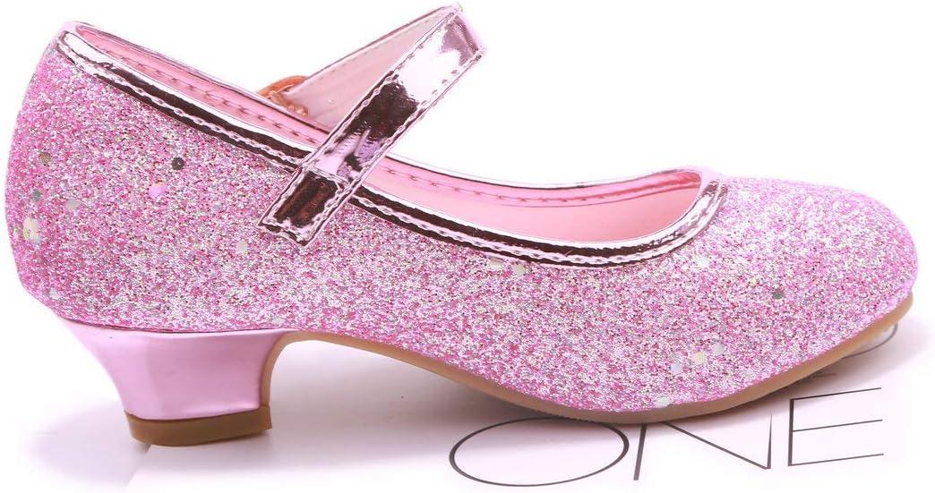 imageGirls Flats Sparkle Party Mary Jane Princess Dress ShoesPink
