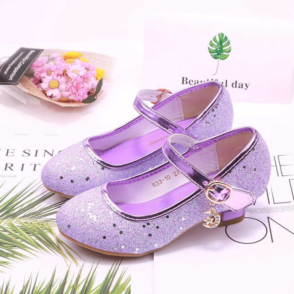 imageGirls Flats Sparkle Party Mary Jane Princess Dress ShoesPurple