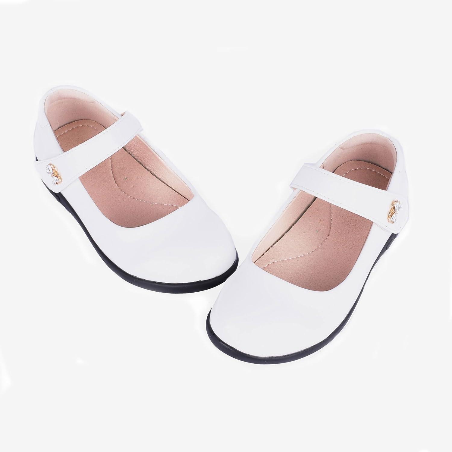 imageGirls Mary Jane Strap School Uniform Dress Flat Ballet Shoes05white