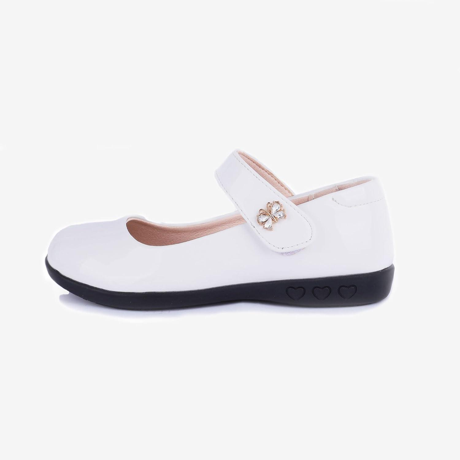 imageGirls Mary Jane Strap School Uniform Dress Flat Ballet Shoes05white
