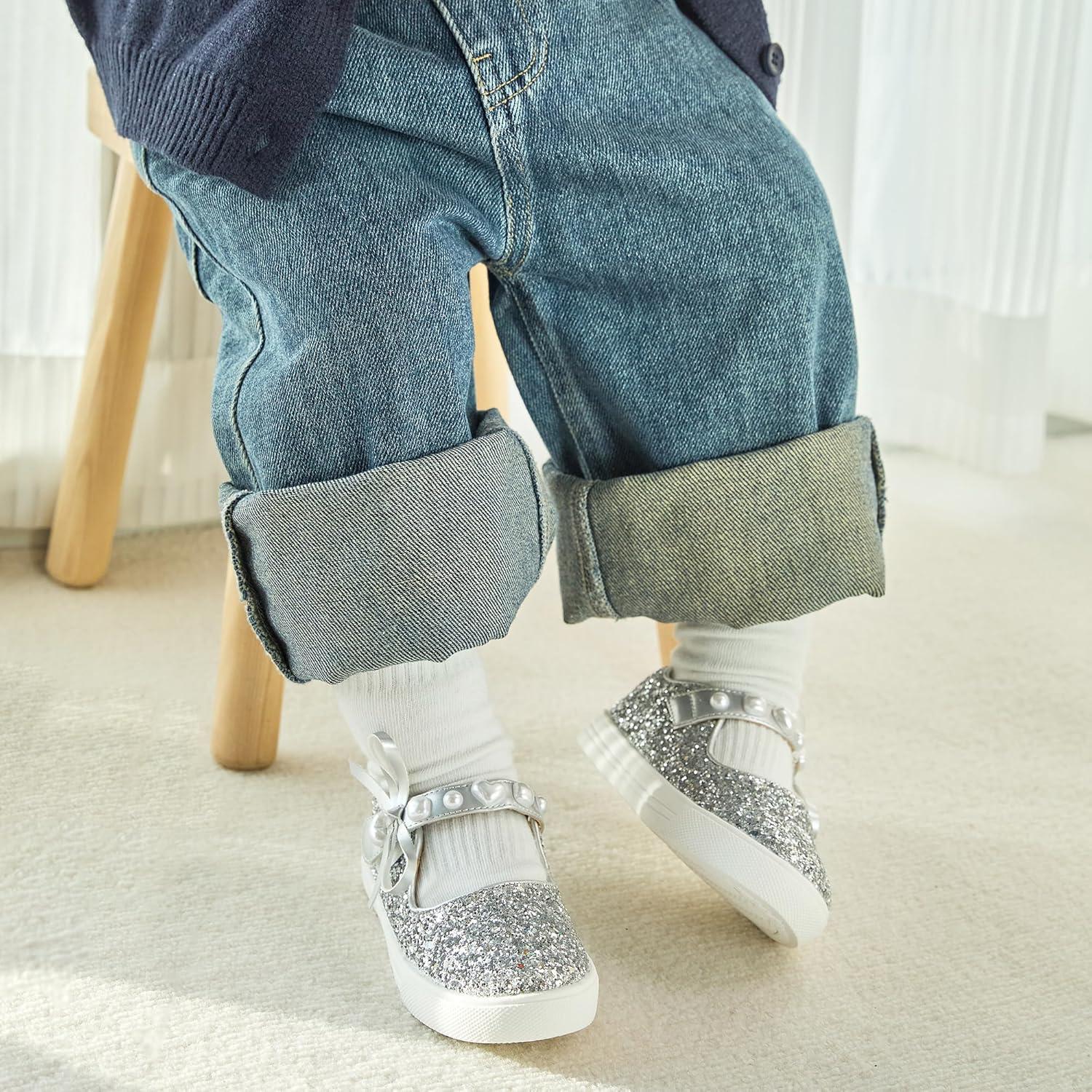 imageKiderence Toddler Girls Sneakers Little Running Sports ShoesToddlerLittle KidsCs803silver