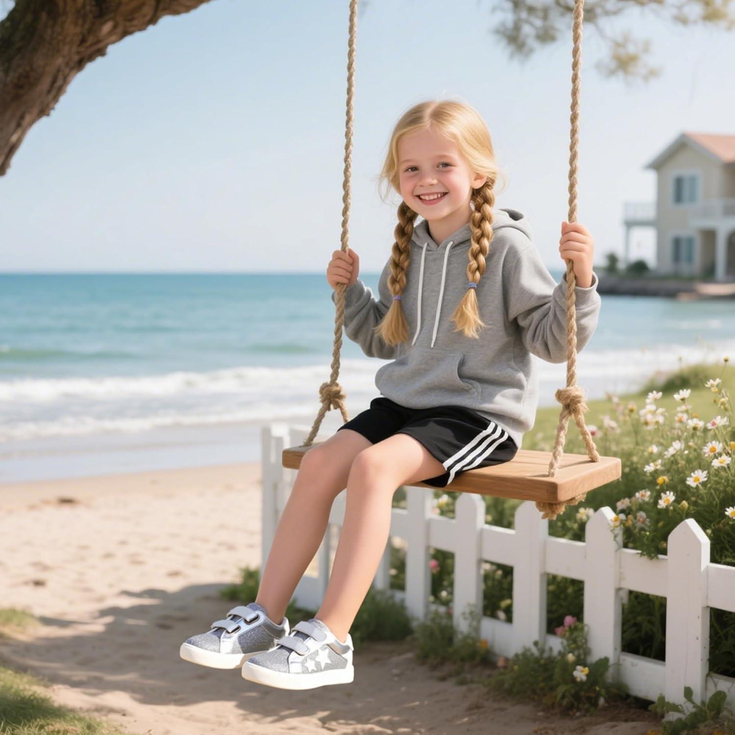 imageKiderence Toddler Girls Sneakers Little Running Sports ShoesToddlerLittle KidsCs805silver