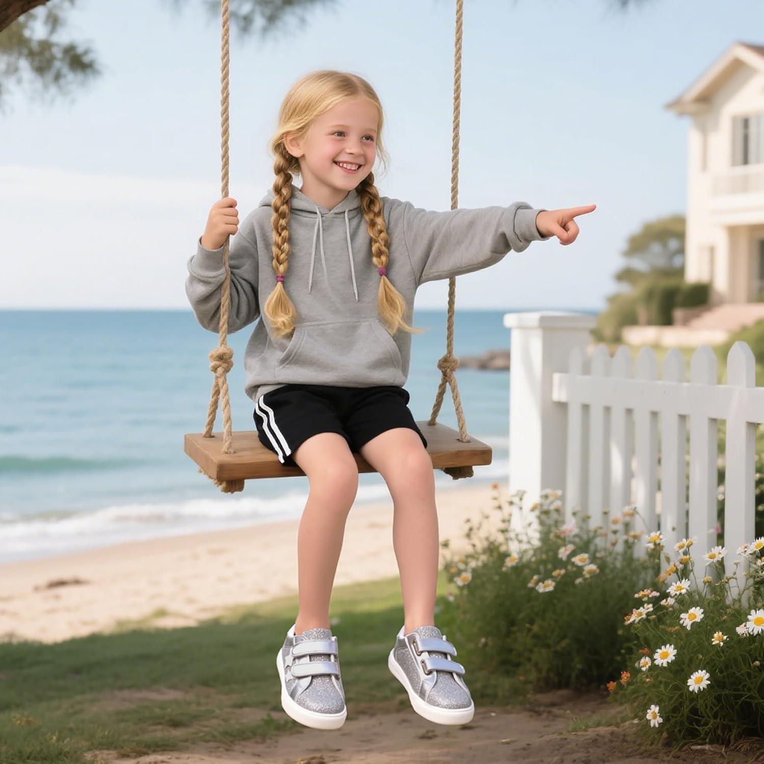 imageKiderence Toddler Girls Sneakers Little Running Sports ShoesToddlerLittle KidsCs805silver