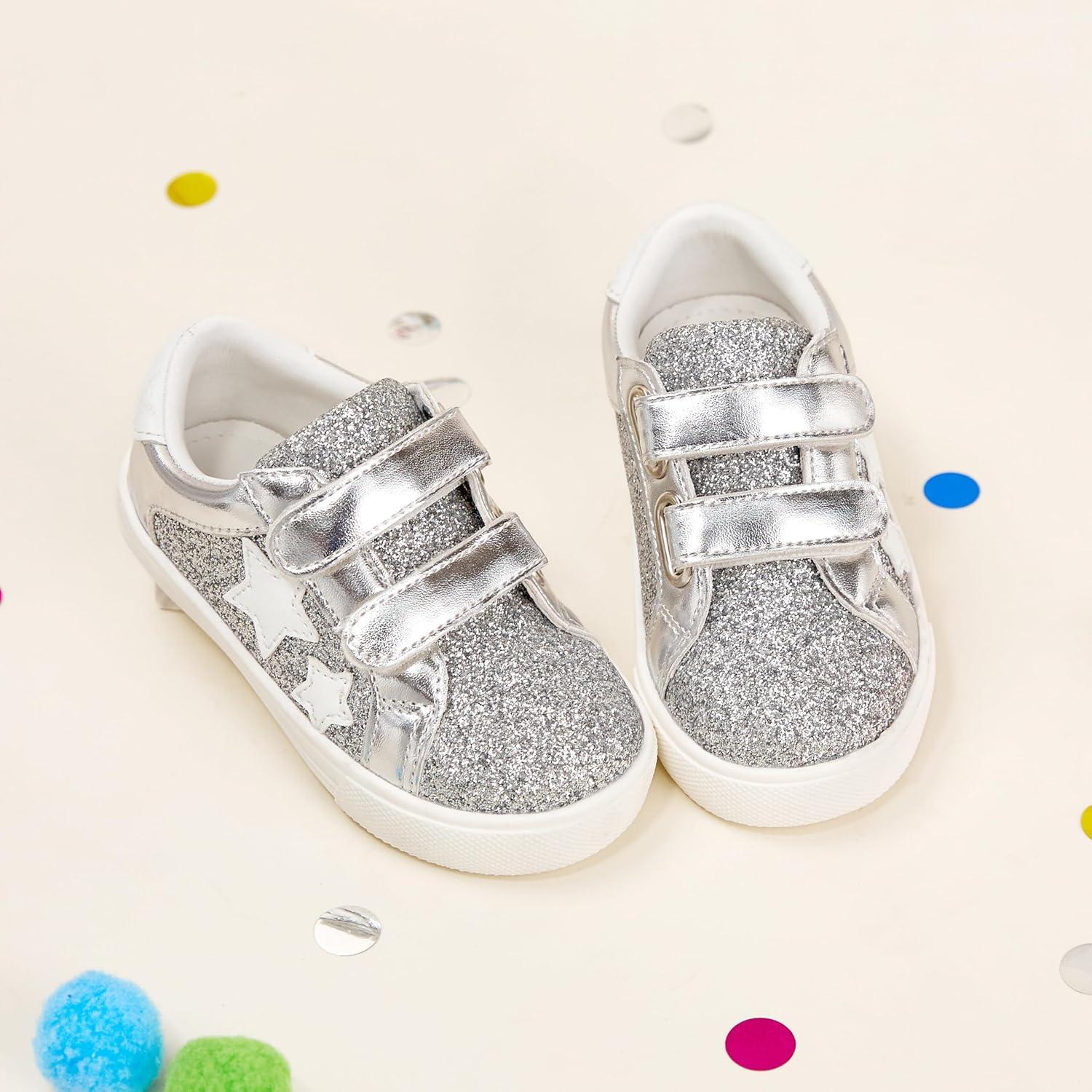 imageKiderence Toddler Girls Sneakers Little Running Sports ShoesToddlerLittle KidsCs805silver