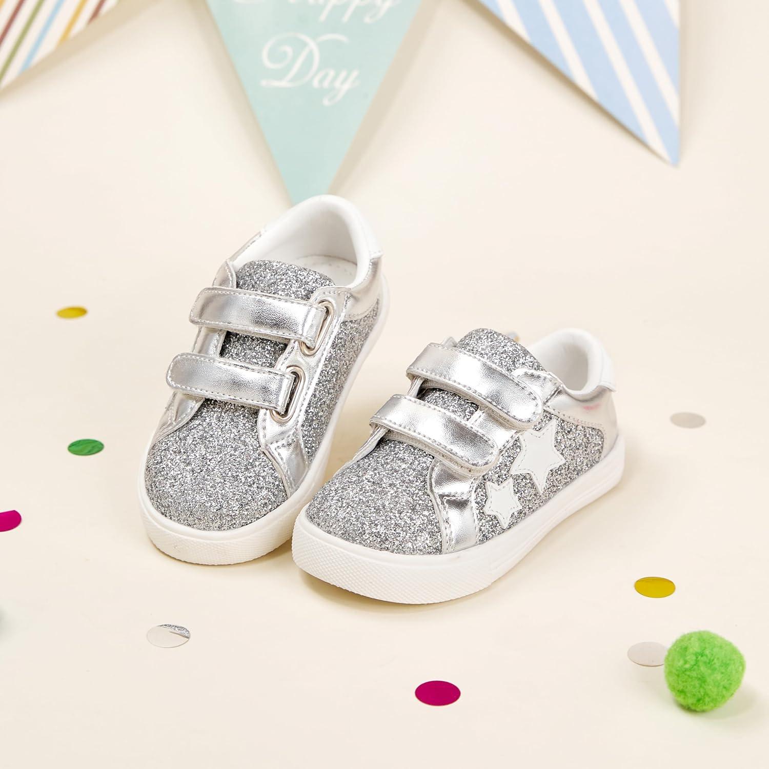 imageKiderence Toddler Girls Sneakers Little Running Sports ShoesToddlerLittle KidsCs805silver