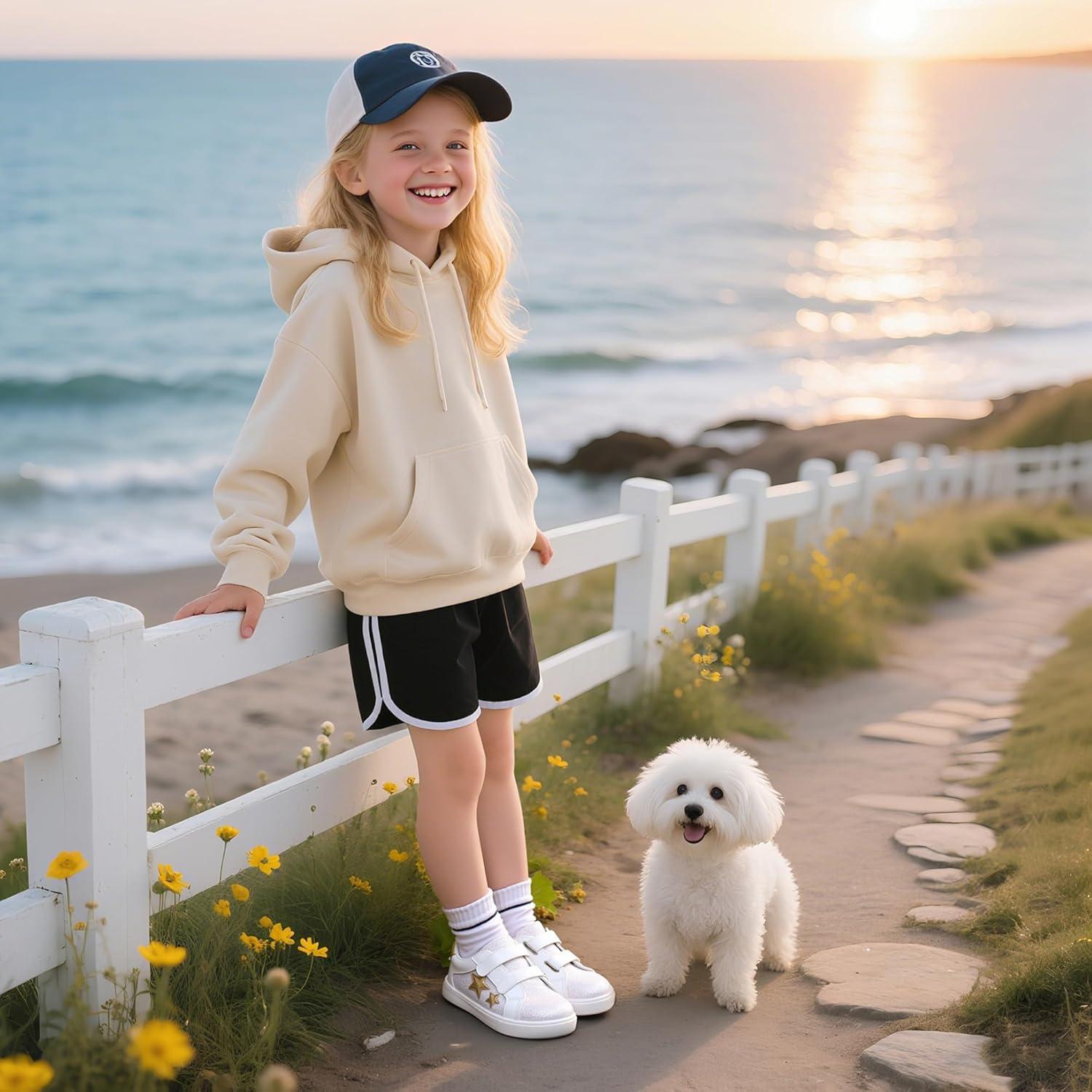 imageKiderence Toddler Girls Sneakers Little Running Sports ShoesToddlerLittle KidsCs805white