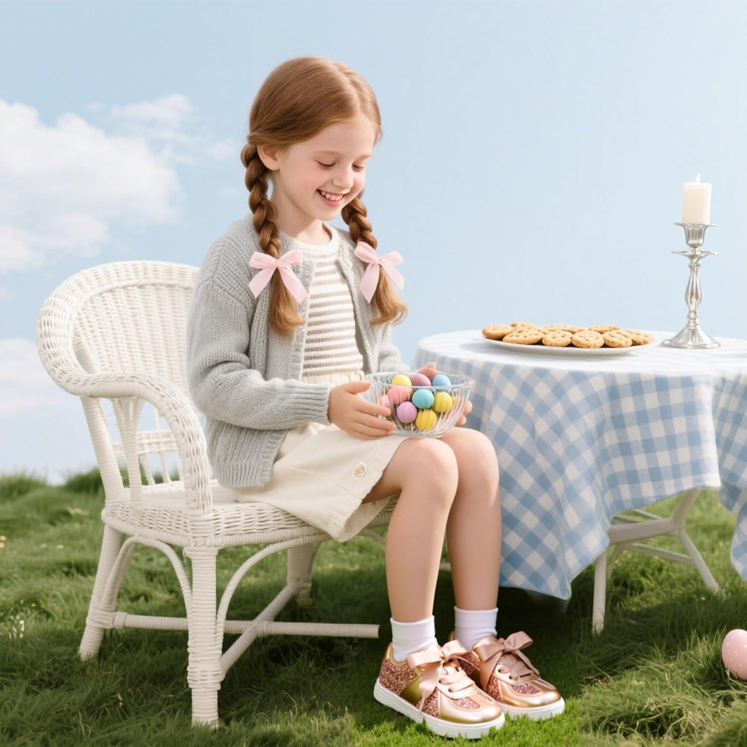 imageKiderence Toddler Girls Sneakers Little Running Sports ShoesToddlerLittle KidsCs806champagne