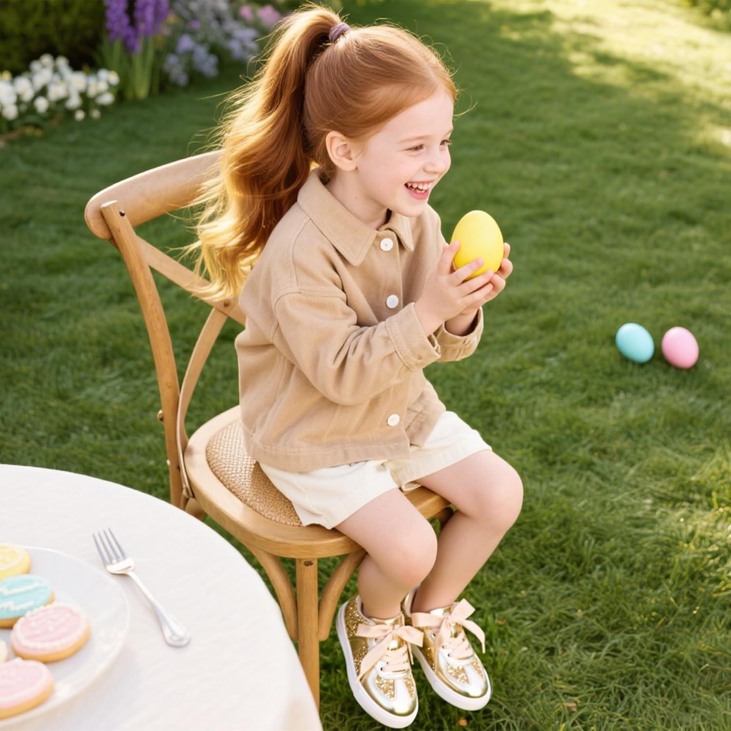 imageKiderence Toddler Girls Sneakers Little Running Sports ShoesToddlerLittle KidsCs806gold