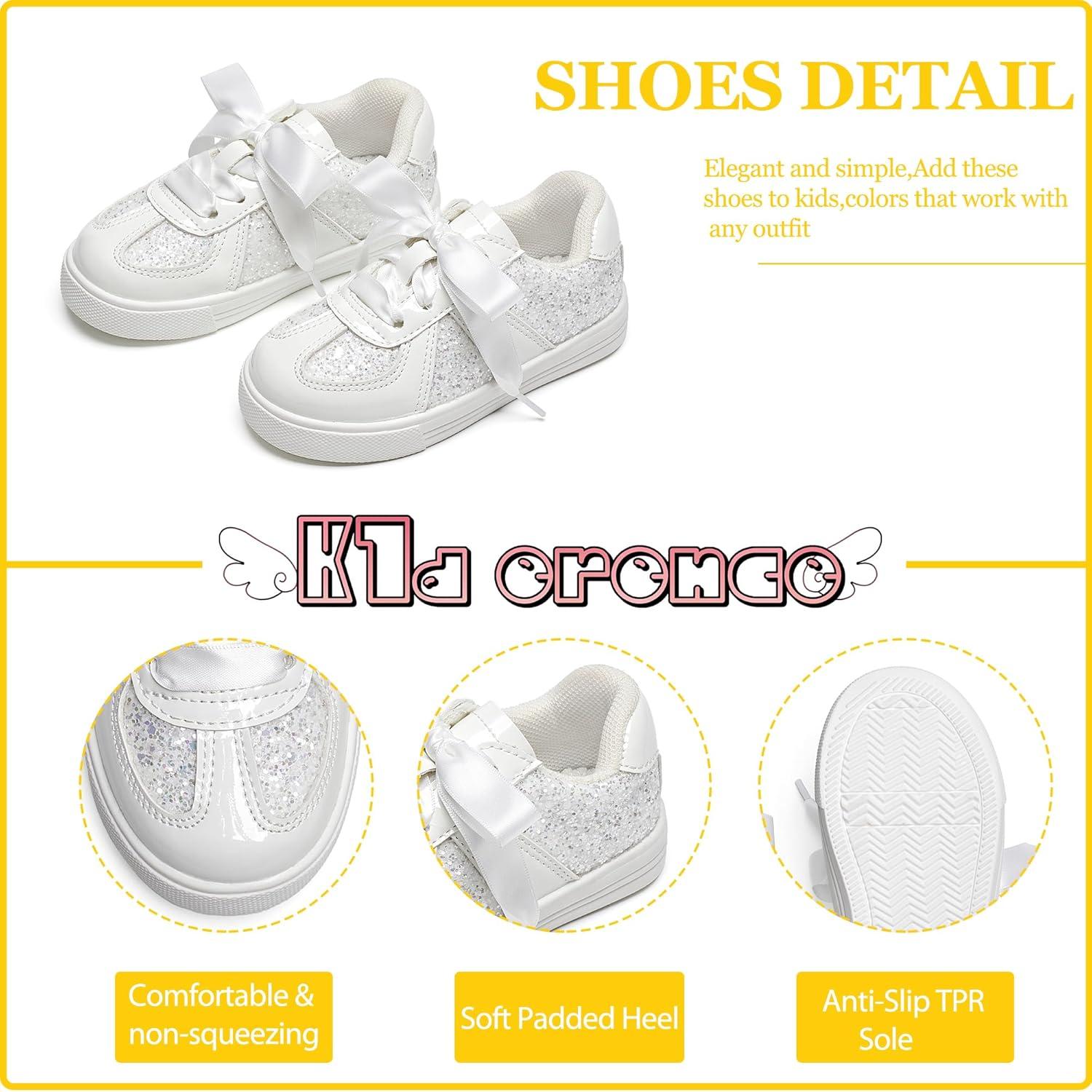 imageKiderence Toddler Girls Sneakers Little Running Sports ShoesToddlerLittle KidsCs806white