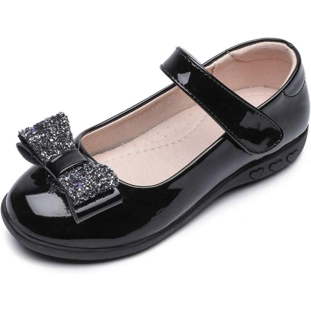 imageGirls Mary Jane Strap School Uniform Dress Flat Ballet ShoesBlack