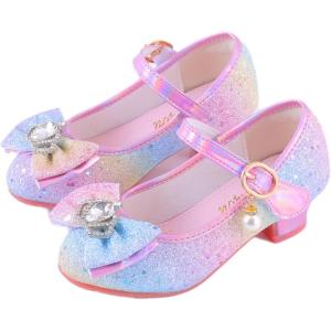 Girls Flats Sparkle Party Mary Jane Princess Dress Shoes(05rainbow)