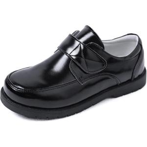 Kids Boys Dress Oxford Shoes(Loafer Bright-black)