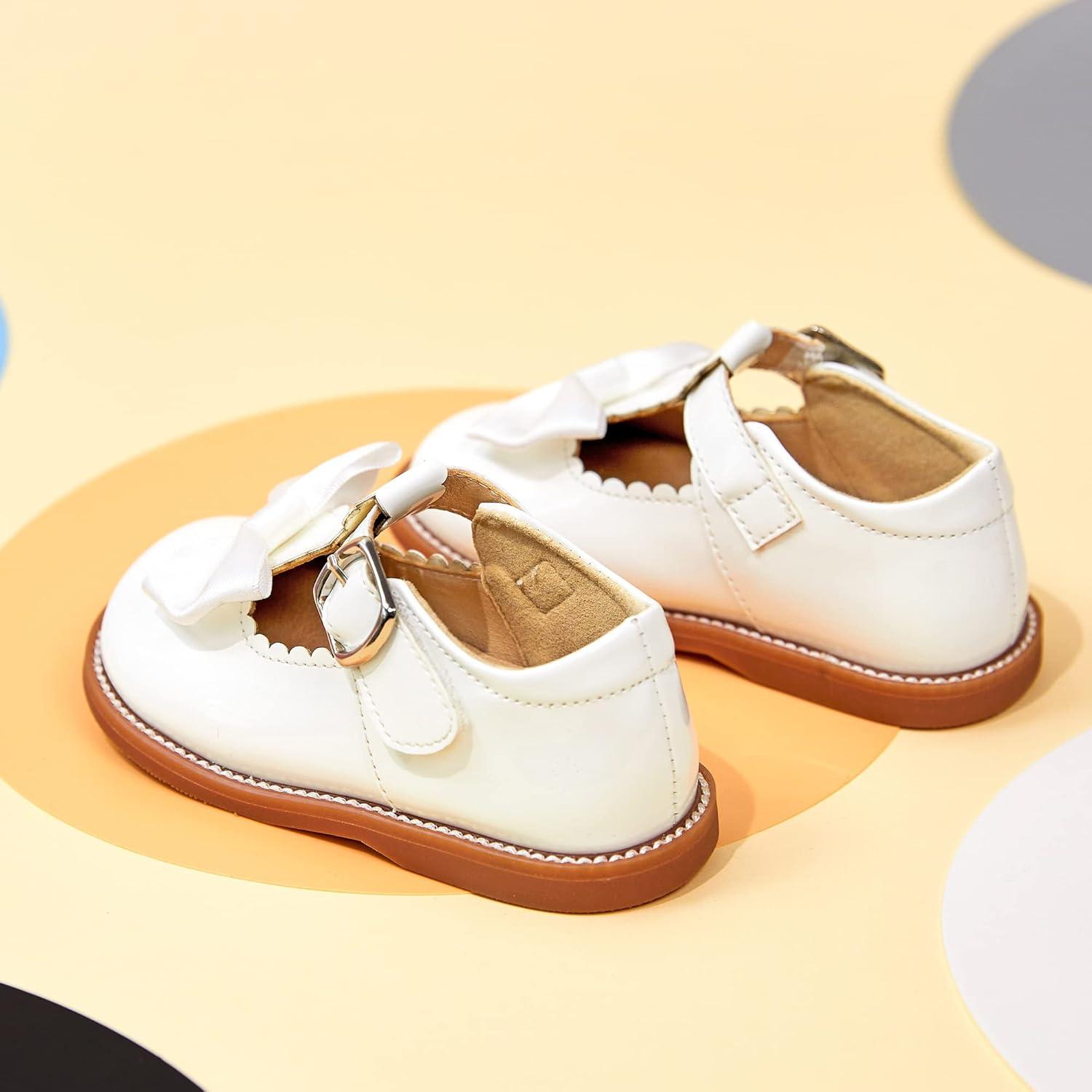 imageKiderence Girls Flat Dress Shoes School Oxfords Marry Jane ToddlerLittle KidsCk331 White