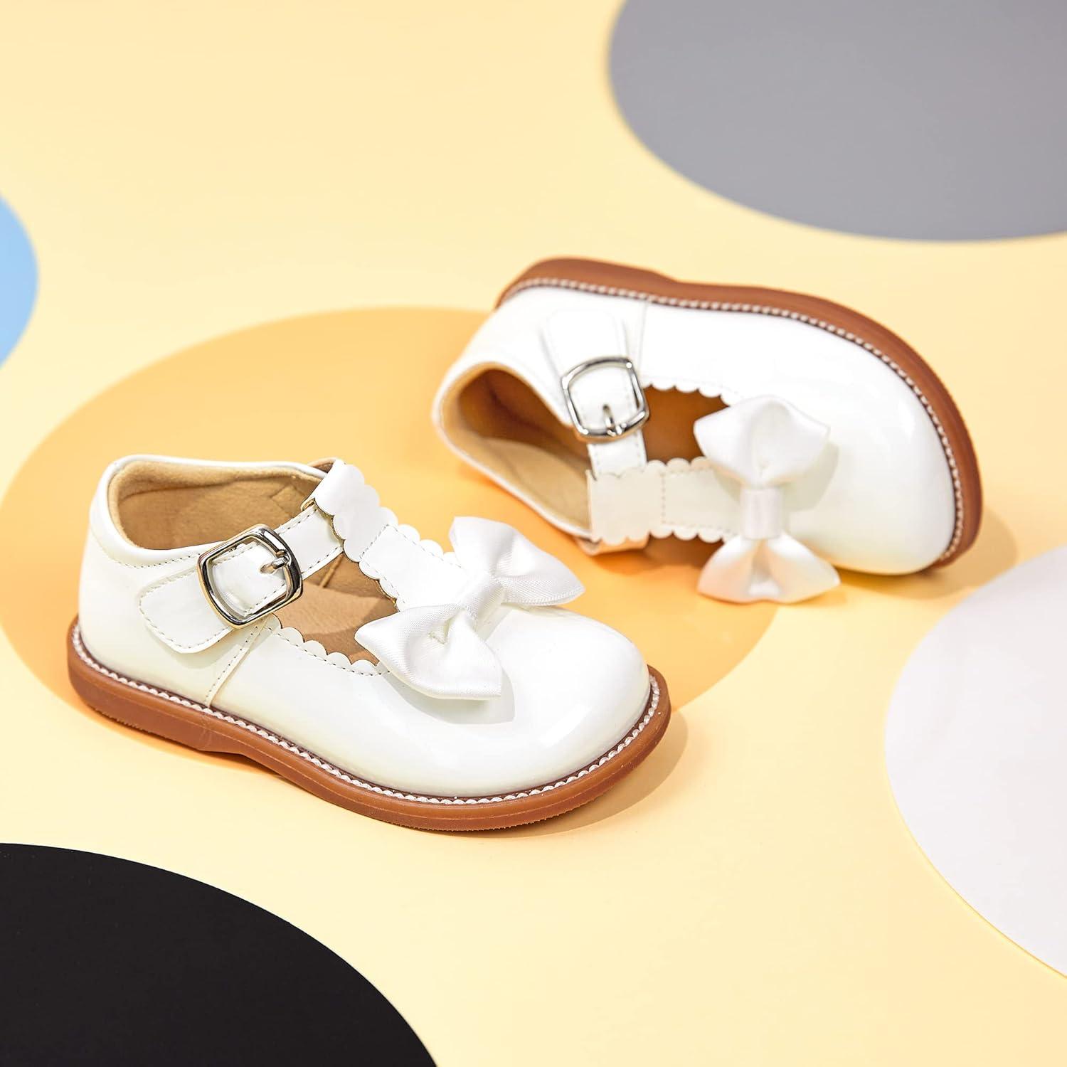 imageKiderence Girls Flat Dress Shoes School Oxfords Marry Jane ToddlerLittle KidsCk331 White