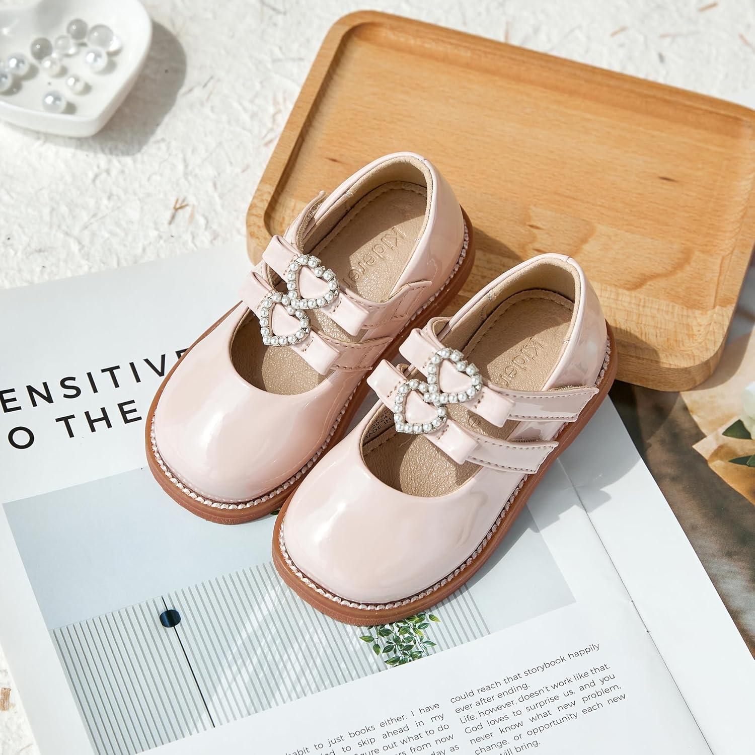 imageKiderence Girls Flat Dress Shoes School Oxfords Marry Jane ToddlerLittle KidsCk336 Pink