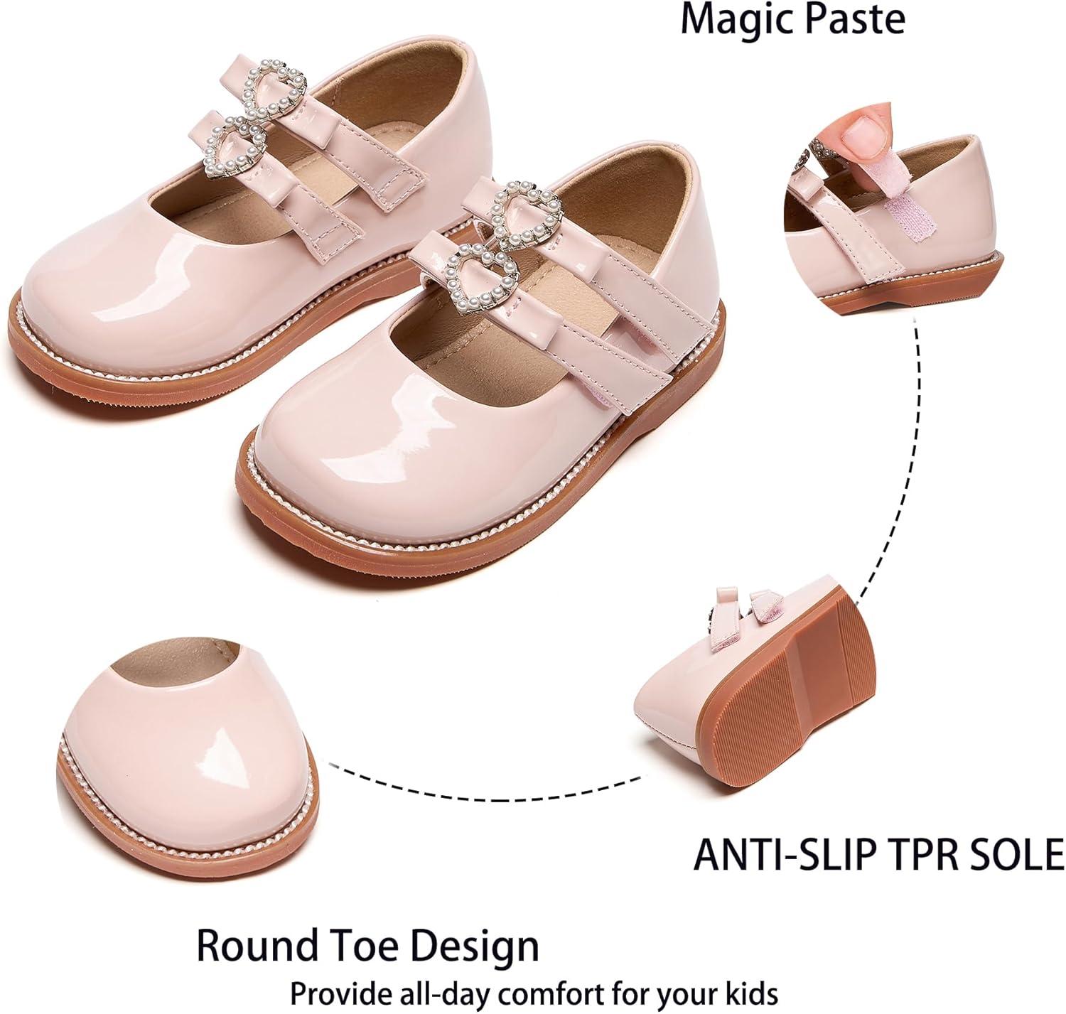 imageKiderence Girls Flat Dress Shoes School Oxfords Marry Jane ToddlerLittle KidsCk336 Pink