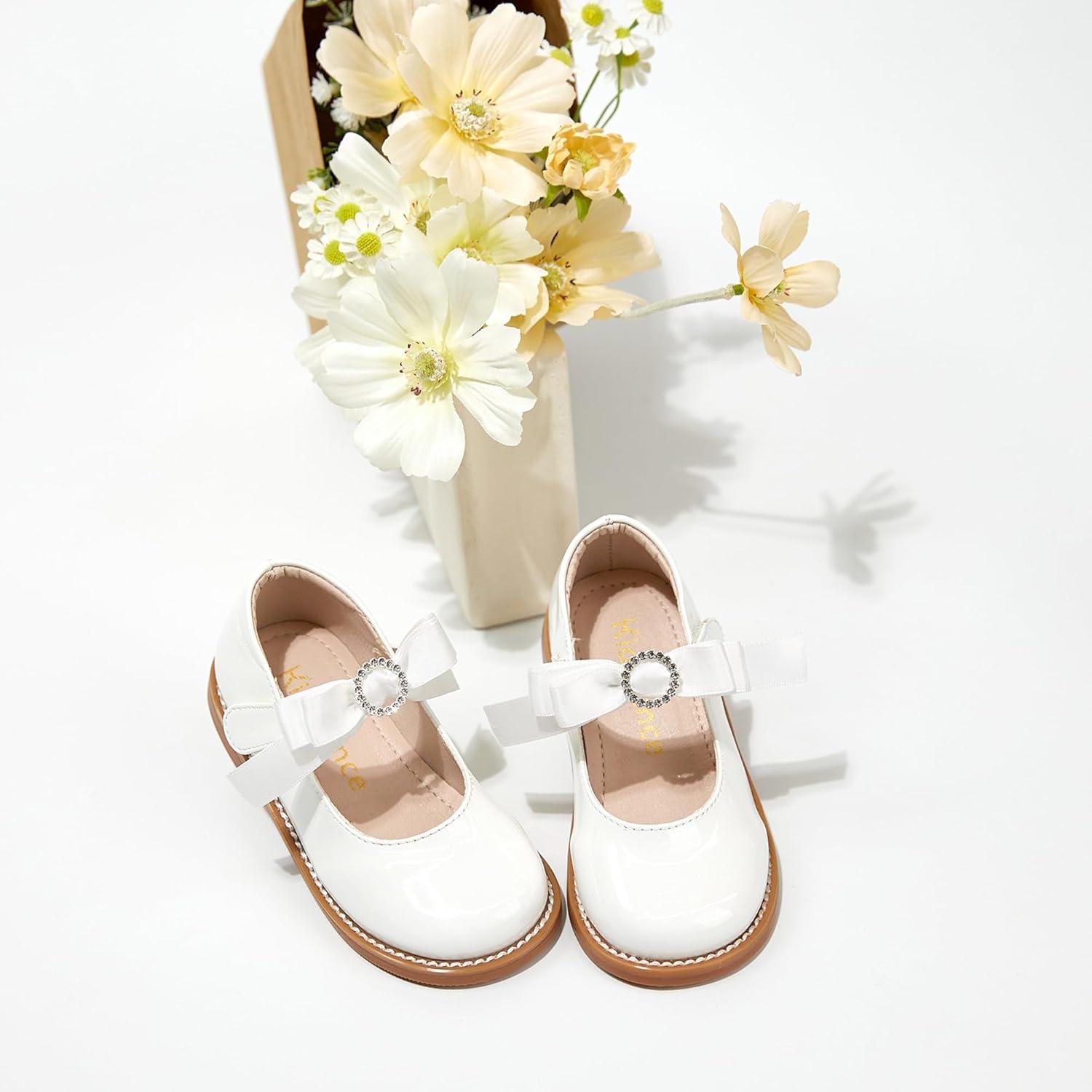 imageKiderence Girls Flat Dress Shoes School Oxfords Marry Jane ToddlerLittle KidsCk503 White