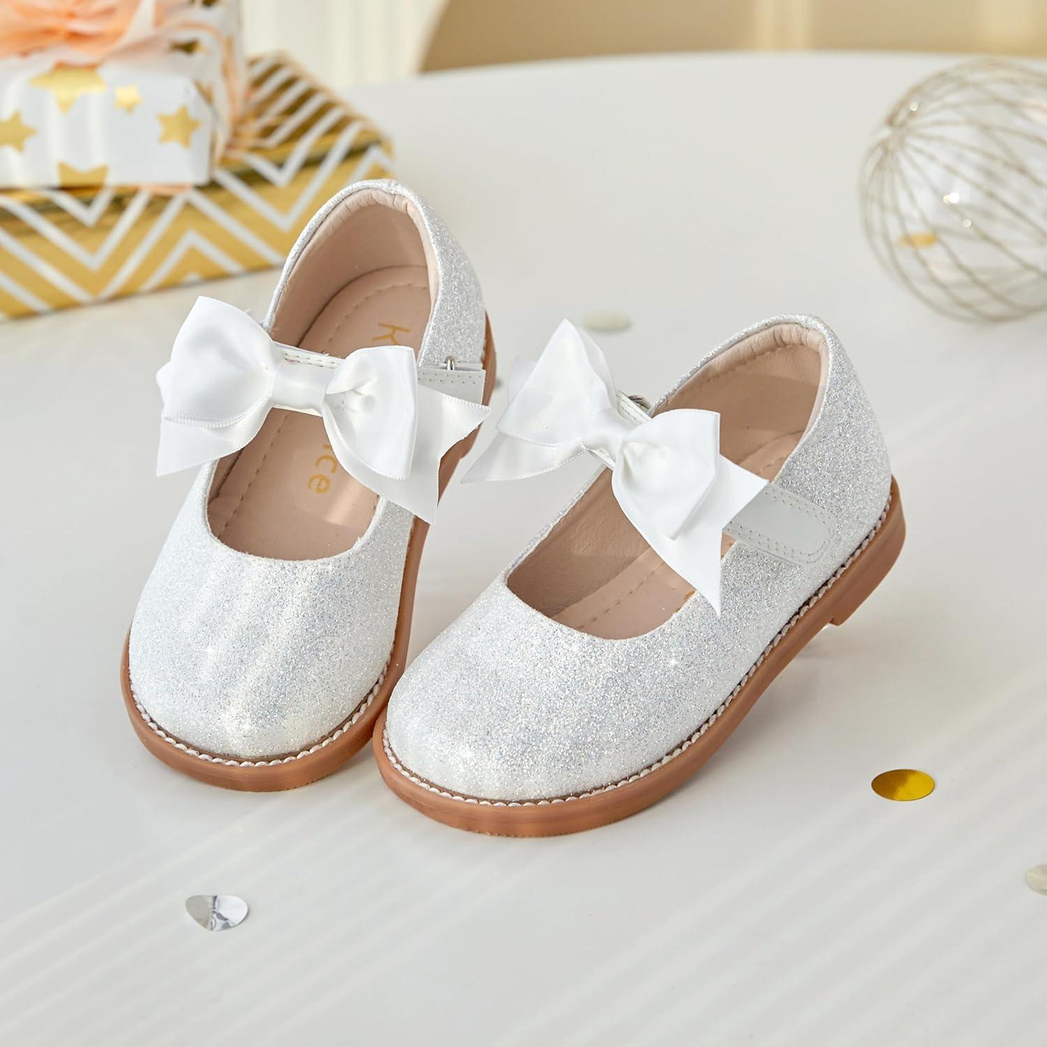imageKiderence Girls Flat Dress Shoes School Oxfords Marry Jane ToddlerLittle KidsCk504 White