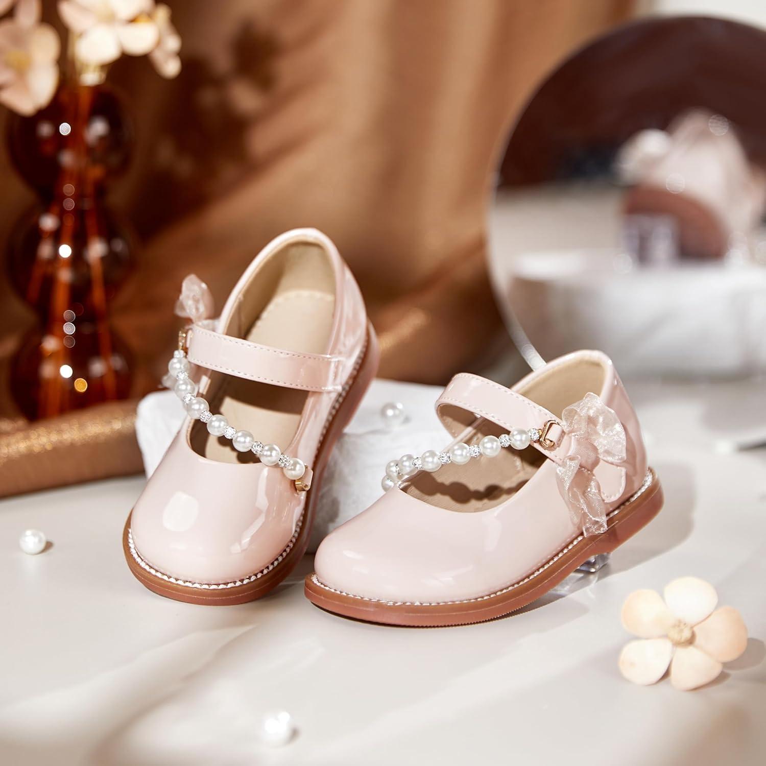 imageKiderence Girls Flat Dress Shoes School Oxfords Marry Jane ToddlerLittle KidsCk507 Nude
