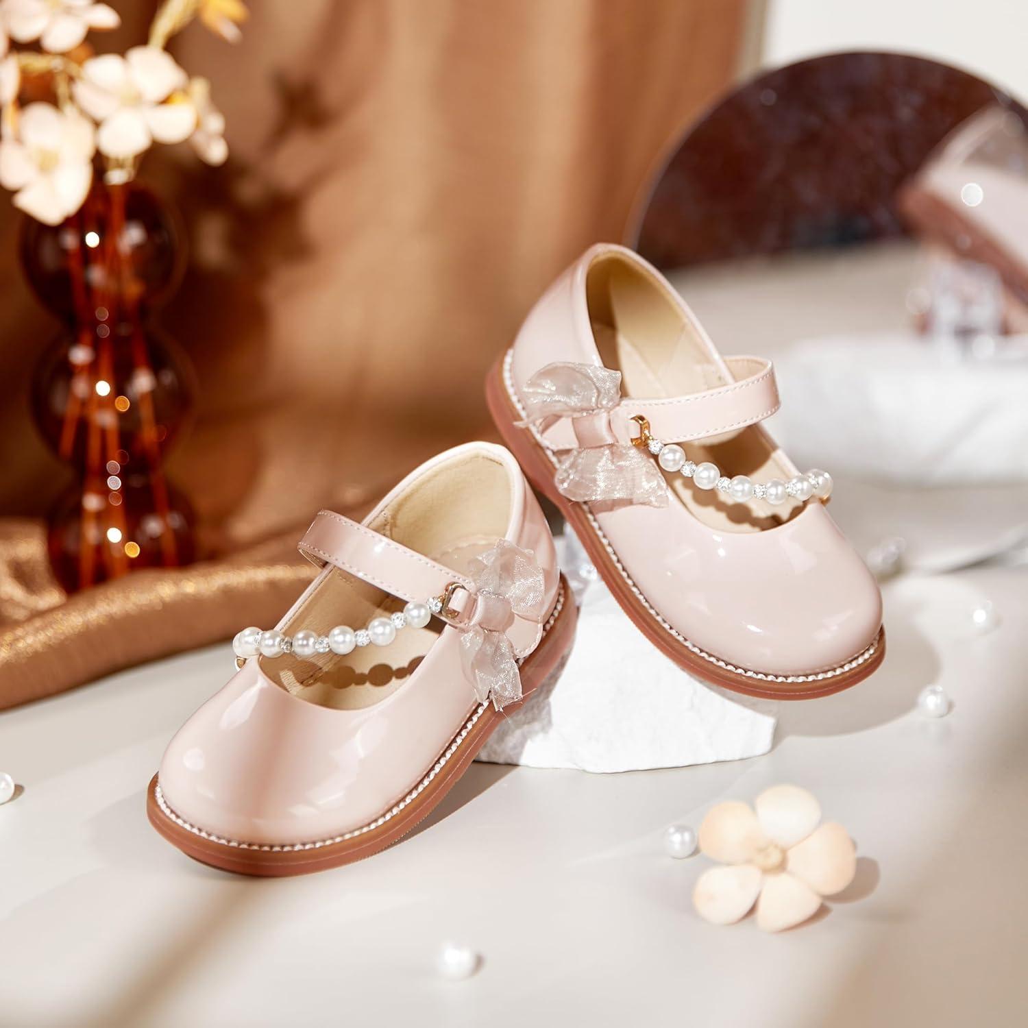 imageKiderence Girls Flat Dress Shoes School Oxfords Marry Jane ToddlerLittle KidsCk507 Nude
