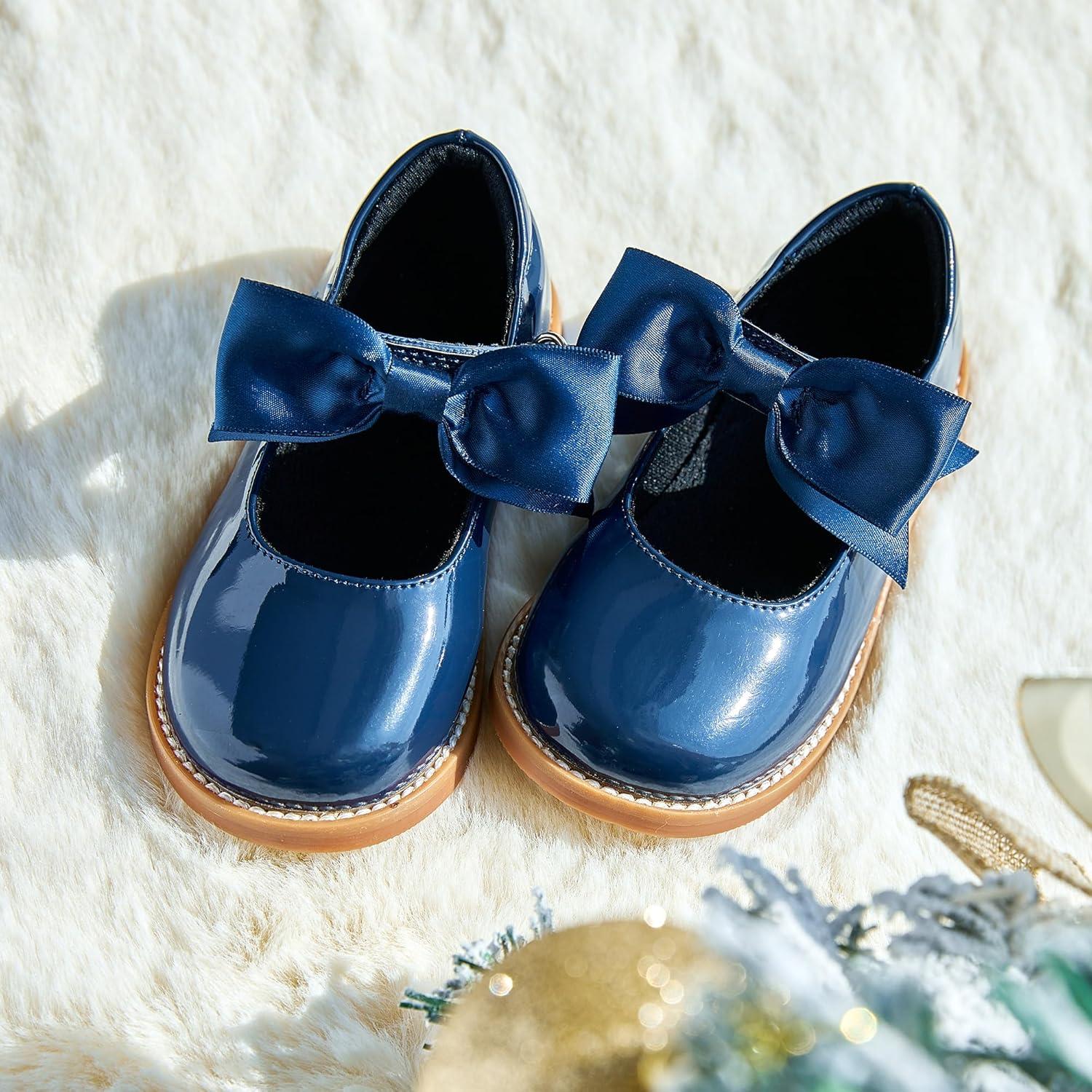 imageKiderence Girls Flat Dress Shoes School Oxfords Marry Jane ToddlerLittle KidsF637 Blue