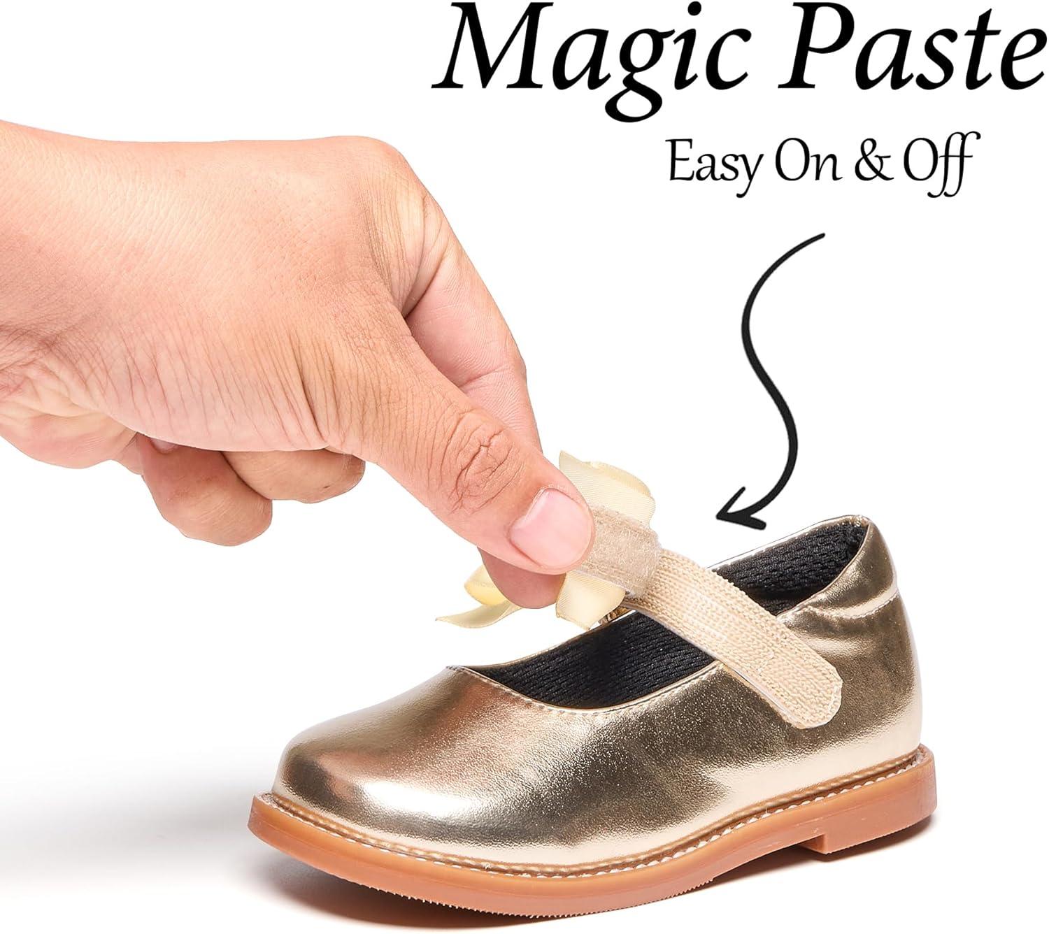 imageKiderence Girls Flat Dress Shoes School Oxfords Marry Jane ToddlerLittle KidsF637 Gold