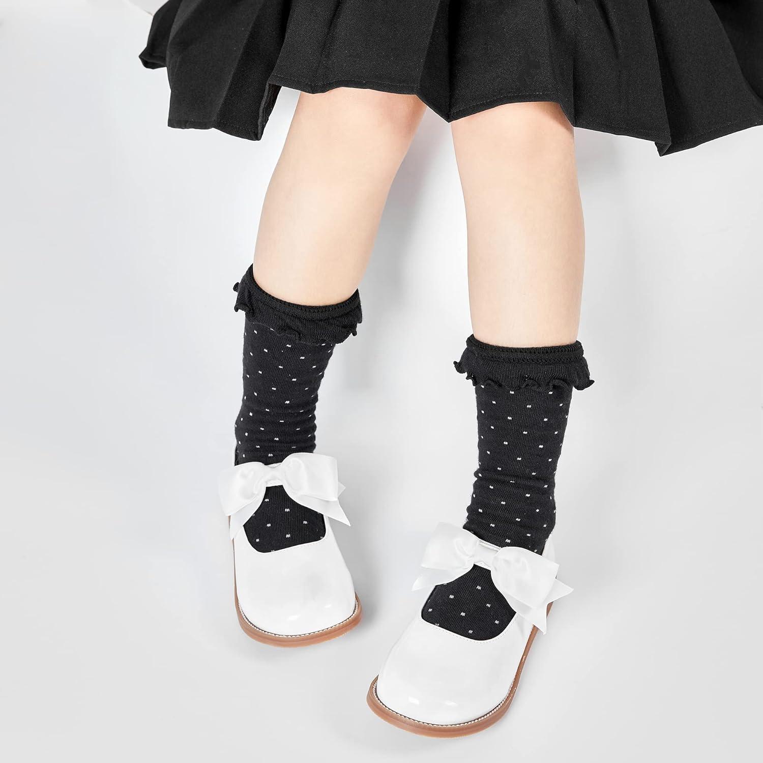 imageKiderence Girls Flat Dress Shoes School Oxfords Marry Jane ToddlerLittle KidsF637 White