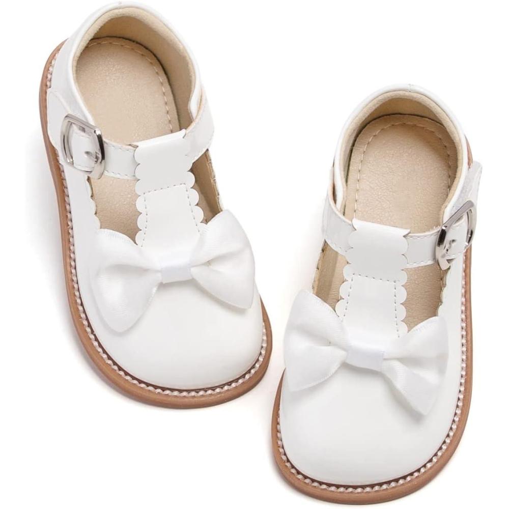 imageKiderence Girls Flat Dress Shoes School Oxfords Marry Jane ToddlerLittle KidsCk331 White