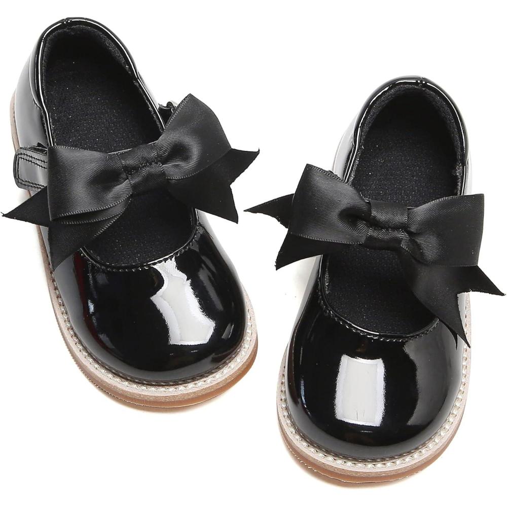 imageKiderence Girls Flat Dress Shoes School Oxfords Marry Jane ToddlerLittle KidsF637 Black