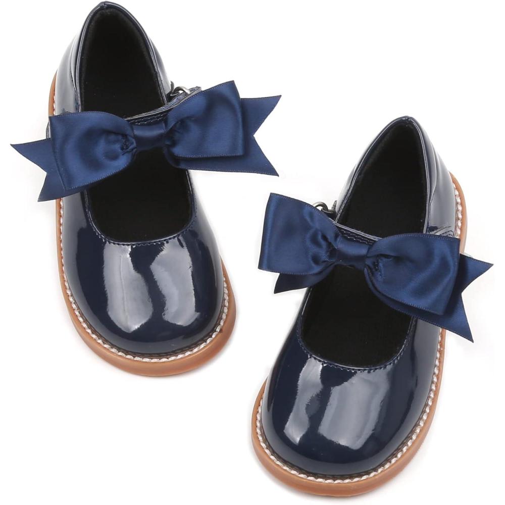 imageKiderence Girls Flat Dress Shoes School Oxfords Marry Jane ToddlerLittle KidsF637 Blue