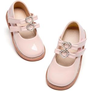 Kiderence Girls Flat Dress Shoes School Oxfords Marry Jane (Toddler/Little Kids)(Ck336 Pink)