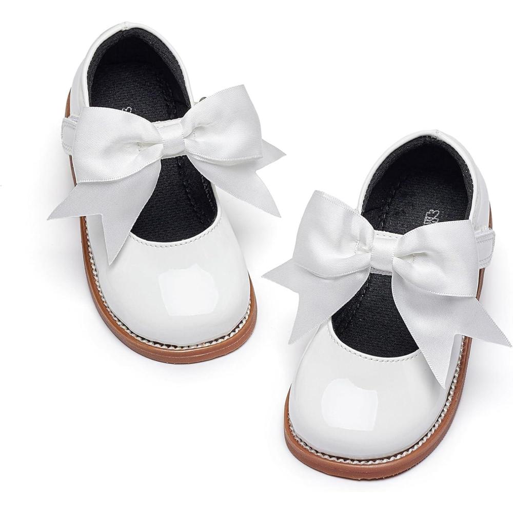 imageKiderence Girls Flat Dress Shoes School Oxfords Marry Jane ToddlerLittle KidsF637 White
