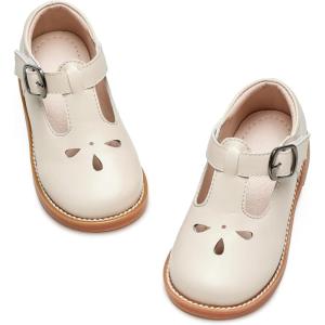 Kiderence Girls Flat Dress Shoes School Oxfords Marry Jane (Toddler/Little Kids)(C X01 Off White)