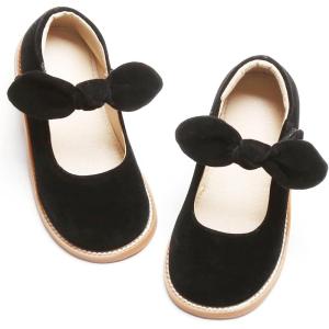 Kiderence Girls Flat Dress Shoes School Oxfords Marry Jane (Toddler/Little Kids)(Cx04 Black)