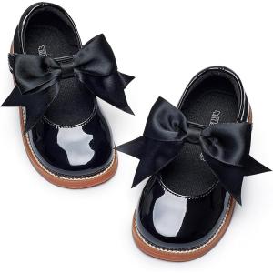 Kiderence Girls Flat Dress Shoes School Oxfords Marry Jane (Toddler/Little Kids)(F637 Black)