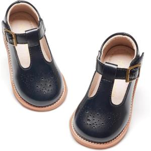 Kiderence Girls Flat Dress Shoes School Oxfords Marry Jane (Toddler/Little Kids)(F646 Black)