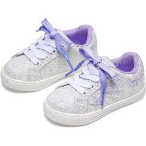 Kiderence Toddler Girls Sneakers Little Running Sports Shoes(Toddler/Little Kids)(Cs807-purple)