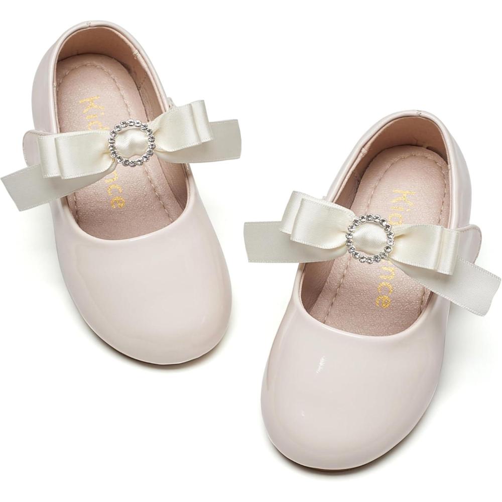 imageKiderence Little Toddler Girls Dress Shoes Ballerina Ballet Flats Kids Mary JanesCk515 Offwhite