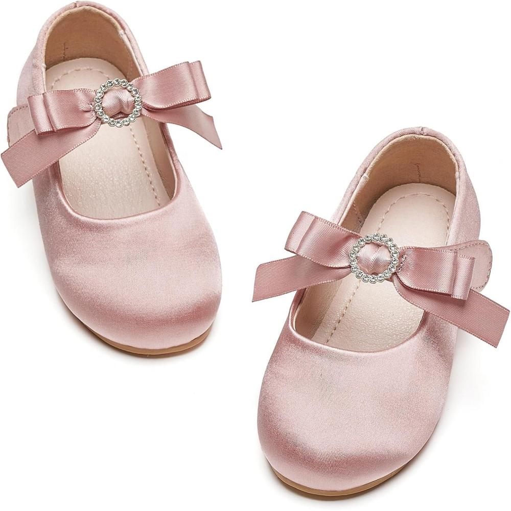 imageKiderence Little Toddler Girls Dress Shoes Ballerina Ballet Flats Kids Mary JanesCk519 Pink