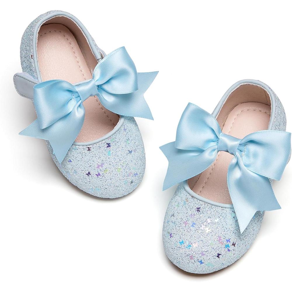 imageKiderence Little Toddler Girls Dress Shoes Ballerina Ballet Flats Kids Mary JanesCk923 Blue