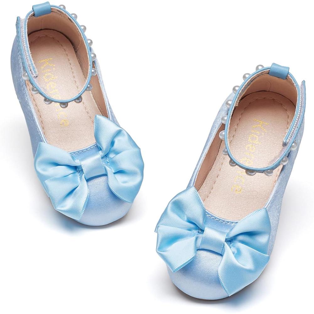 imageKiderence Little Toddler Girls Dress Shoes Ballerina Ballet Flats Kids Mary JanesCk942 Blue