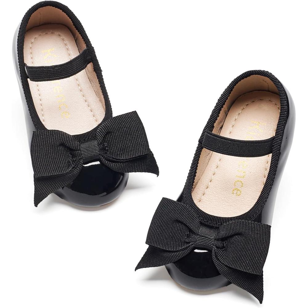 imageKiderence Toddler Girls Dress Shoes Little Kids Mary Janes Ballet Flats ToddlerFg02 Black