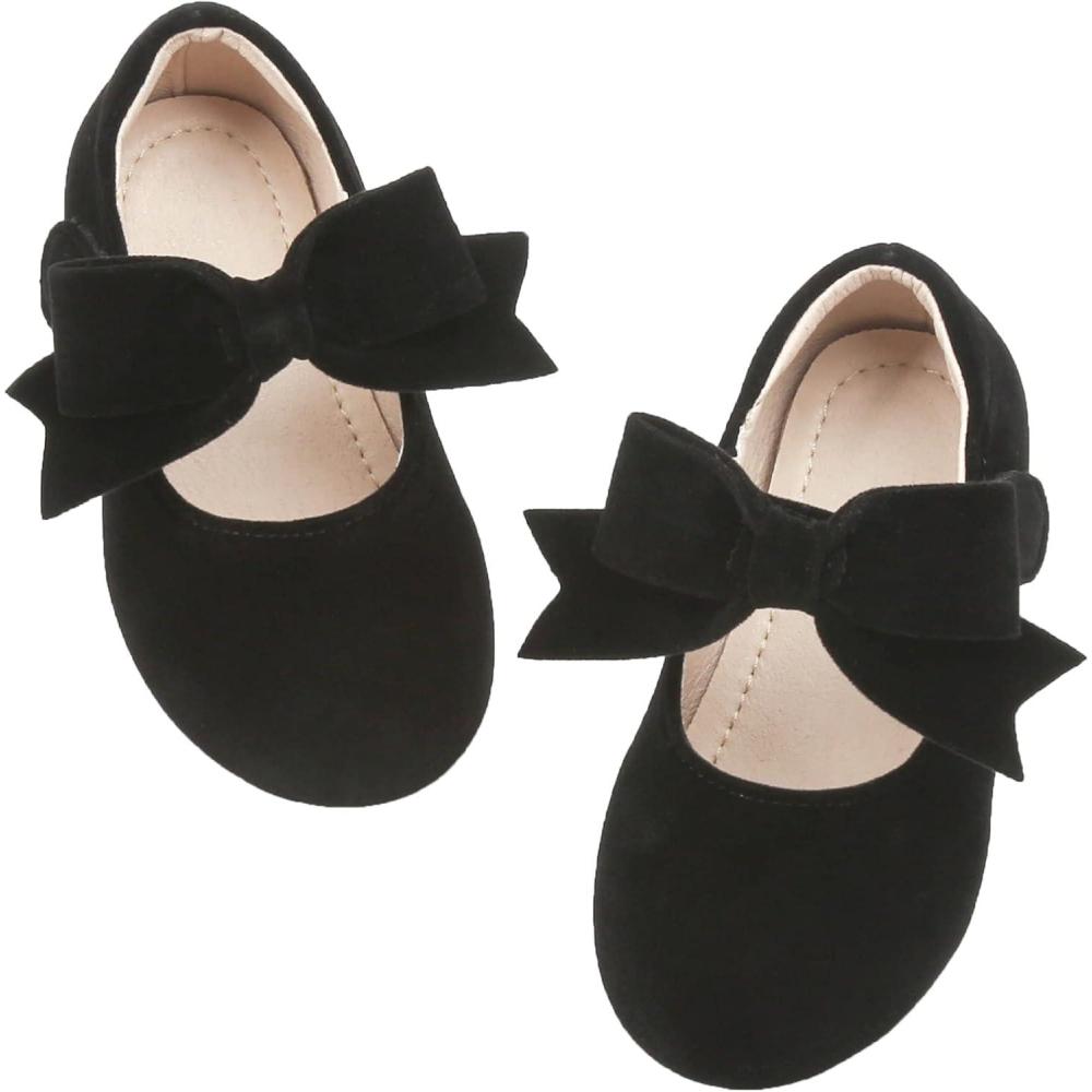 imageKiderence Little Toddler Girls Dress Shoes Ballerina Ballet Flats Kids Mary JanesCk215 Black