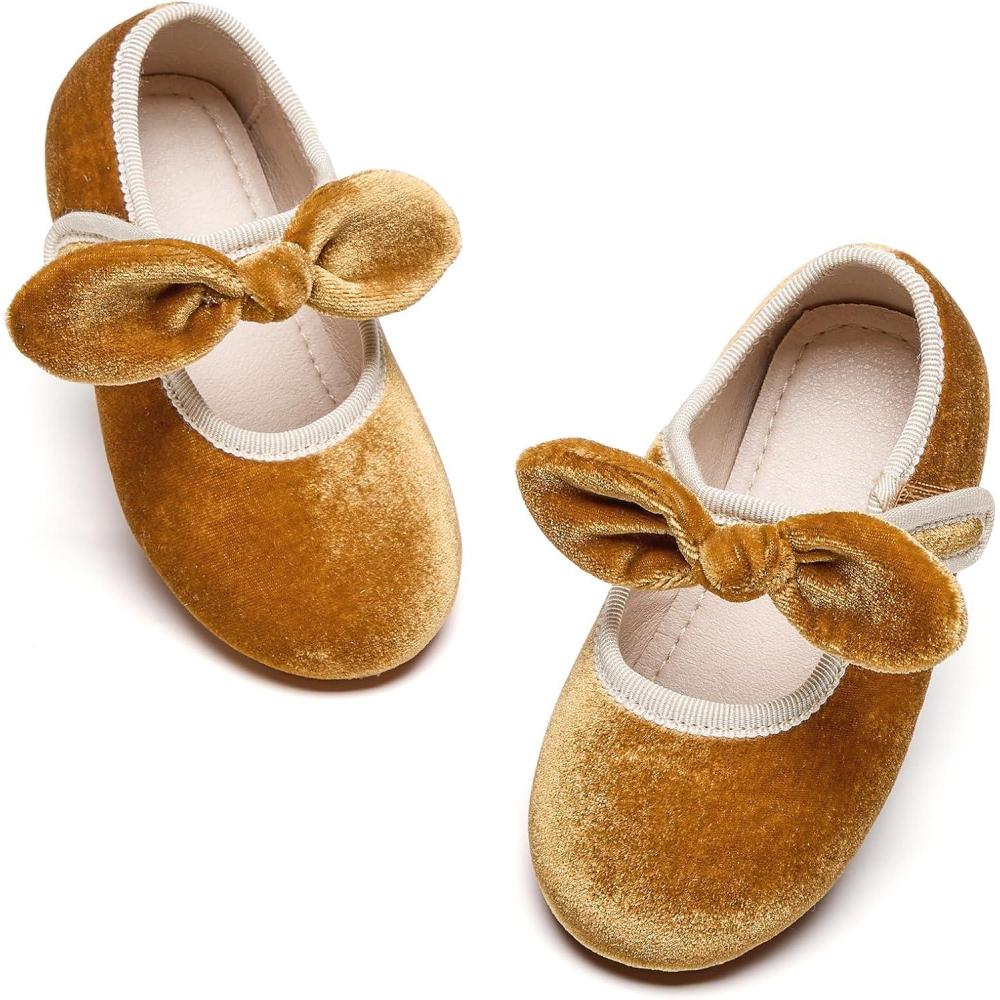 imageKiderence Little Toddler Girls Dress Shoes Ballerina Ballet Flats Kids Mary JanesCk321 Brown