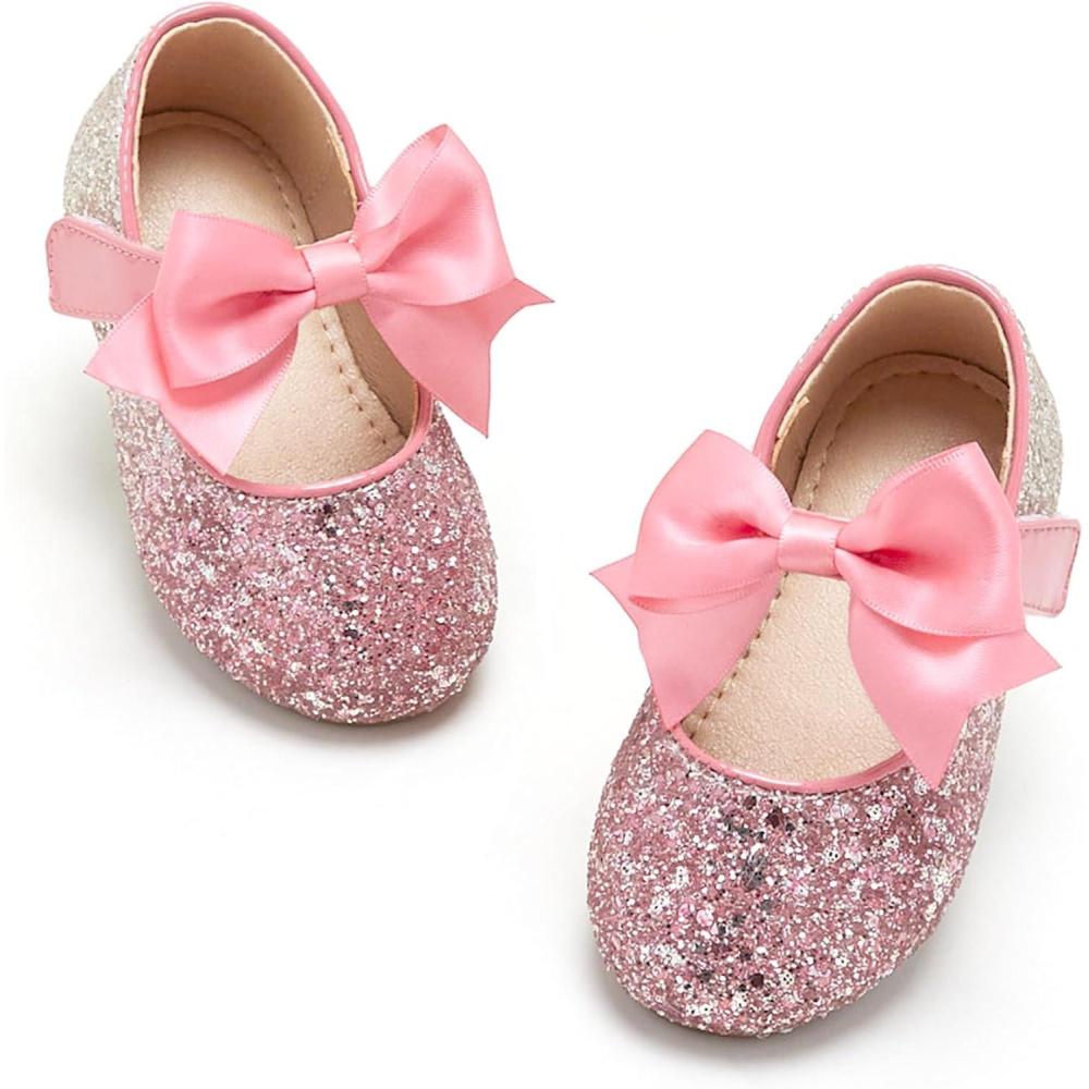 imageKiderence Little Toddler Girls Dress Shoes Ballerina Ballet Flats Kids Mary JanesCk353 Pink